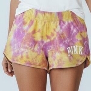 Y2K PINK Victoria's Secret Tie Dye Dolphin‎ Shorts Lounge Sleepwear Size Large